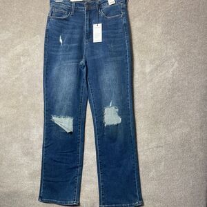 Judy Blue Jeans Womens 7/28  30X29 Dark Blue Dad Jean High Waist Americana